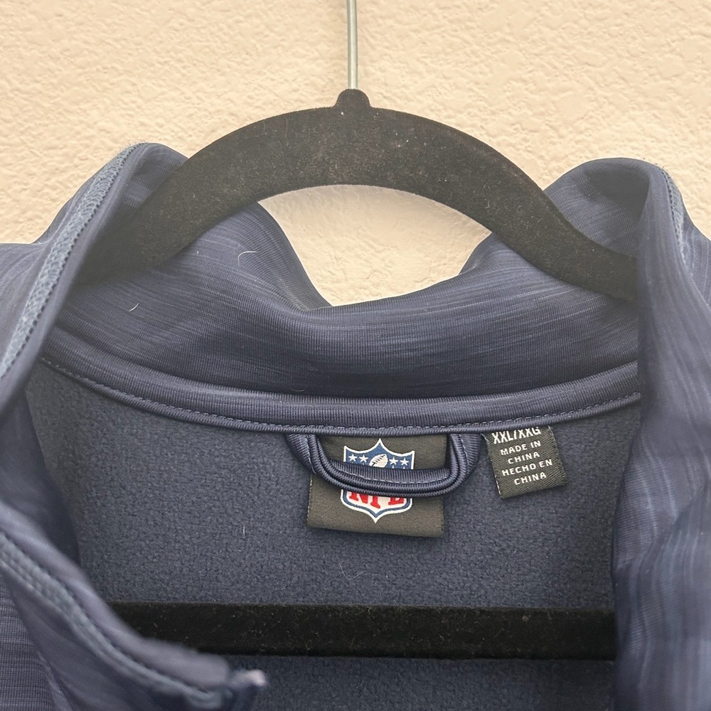 Dallas Cowboys NFL Full Zip Jacket Men's Size XXL Stitched Navy Blue Fleece Line - Picture 3 of 6